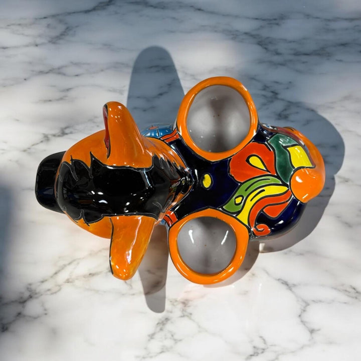 Hand Painted Mexican Talavera Donkey Planter Pot, Assorted Colors (Varying Design) – Free Shipping (Contiguous U.S. Only)