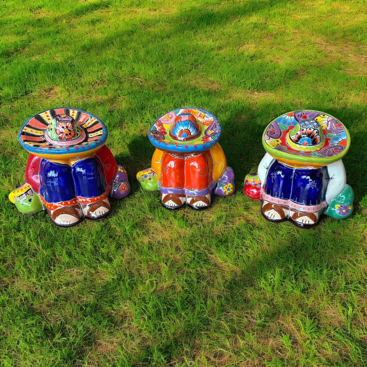 Cute Hand Painted Talavera Mini Pancho “Panchito” Mexican Sleeping Man Figure (Varying Design)