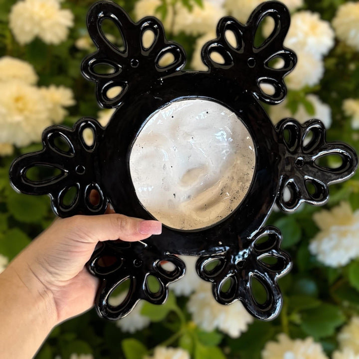 Hand Painted Mexican Talavera Orange Sun Wall Decor (Varying Design)