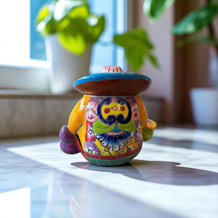 Cute Hand Painted Talavera Mini Pancho “Panchito” Mexican Sleeping Man Figure (Varying Design)