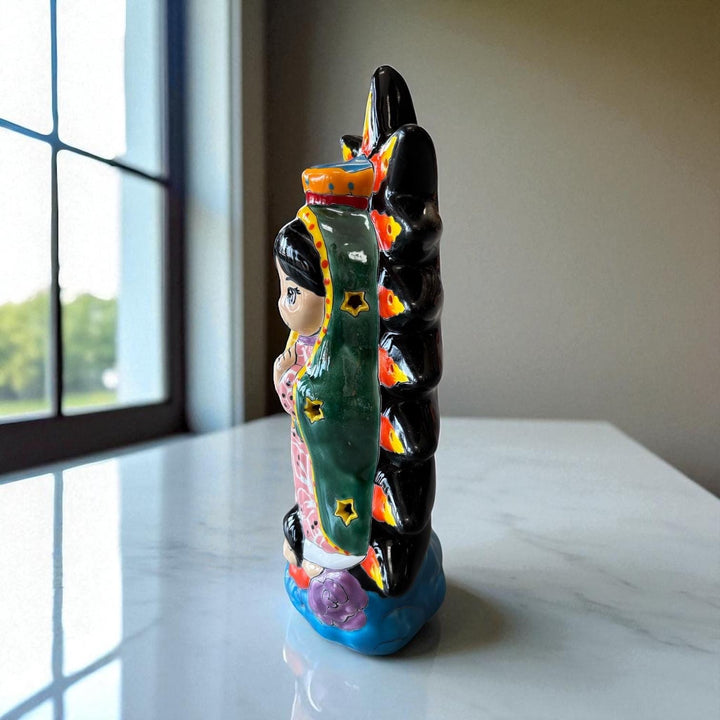 Cute Hand Painted Virgin of Guadalupe Talavera Candle Light Figure (Varying Design)