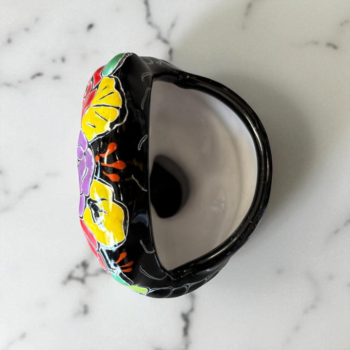 Beautiful Hand Painted Day of the Dead Talavera Frida Kahlo Inspired, Skeleton Dancer Planter Pot (Varying Design)