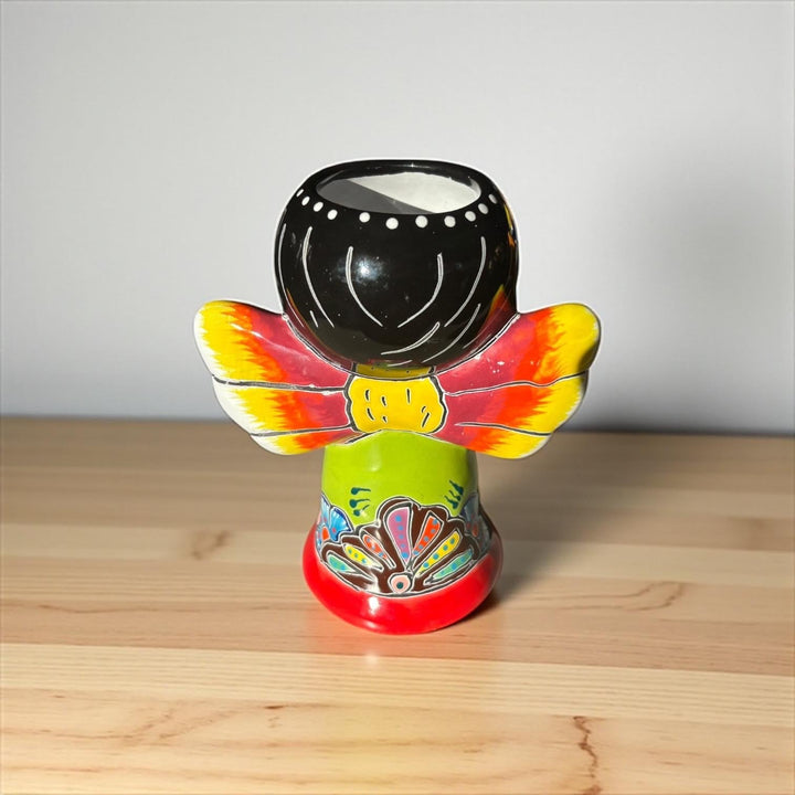 Cute Hand Painted Mexican Talavera Rosemary Praying Angel Mini Planter Pot – Assorted Designs