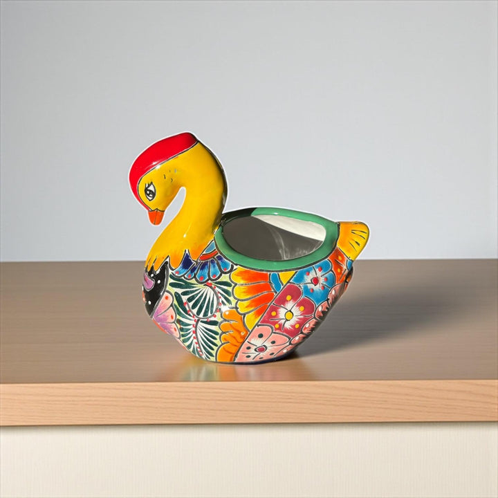 Hand Painted Talavera Small Swan Planter Pot – Assorted Designs