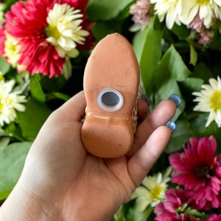 Hand Painted Mexican Talavera Brown and White Cowboy Boot Salt & Pepper Shaker Set