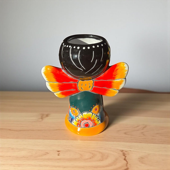 Cute Hand Painted Mexican Talavera Rosemary Praying Angel Mini Planter Pot – More Assorted Designs