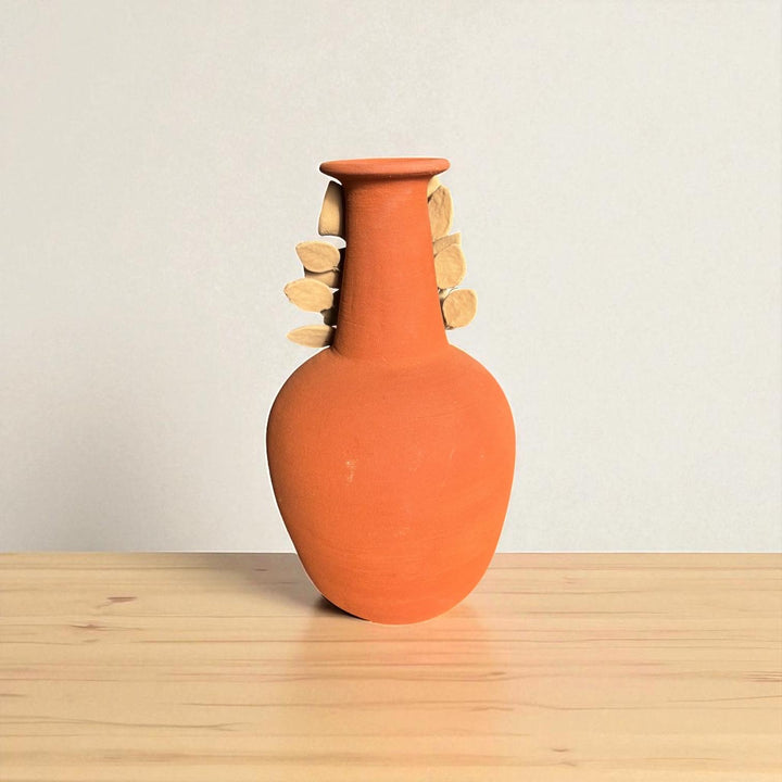 Hand Sculpted Countertop Natural Clay Floral Mexican Folkart Chimney “Chimenea de Barro” From Oaxaca