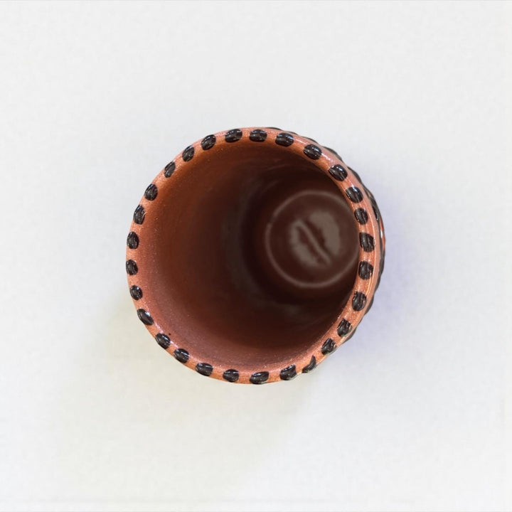 Beautiful Hand Painted Brown & Dark Chocolate Butterfly Talavera Tumbler (Cielito Lindo Inspired), Set of 2