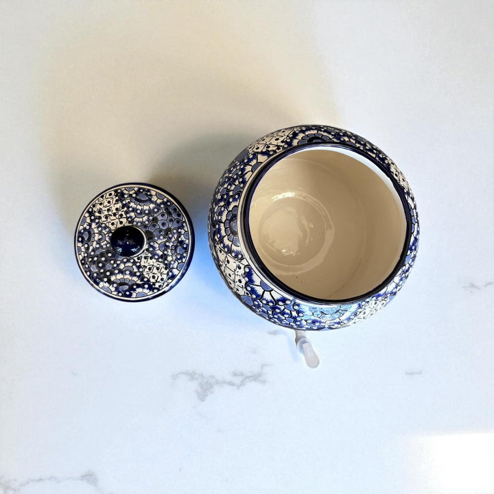 Beautiful Hand Painted Talavera Blue & White Water Dispenser “Portagarrafon” (Varying Design) – Free Shipping (Contiguous U.S. Only)