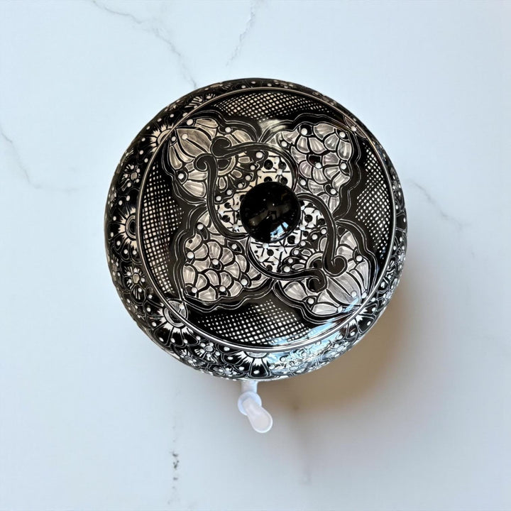 Beautiful Hand Painted Talavera Black & White Water Dispenser “Portagarrafon” (Varying Design) – Free Shipping (Contiguous U.S. Only)