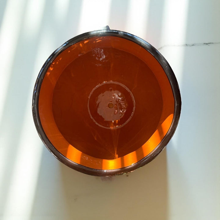 Hand Painted Mexican Black Clay and Black Planter Pot with Faux Handles (Cielito Lindo Inspired)