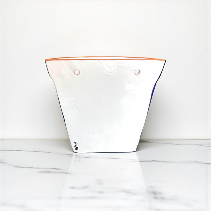 Hand Painted Mexican Talavera Vibrant Wall Half Standard Planter Pot – Assorted Designs