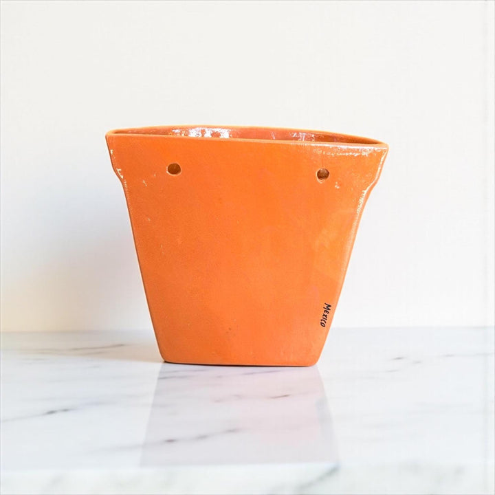 Hand Painted Mexican Talavera Terracotta Wall Half Standard Planter Pot – Assorted Designs