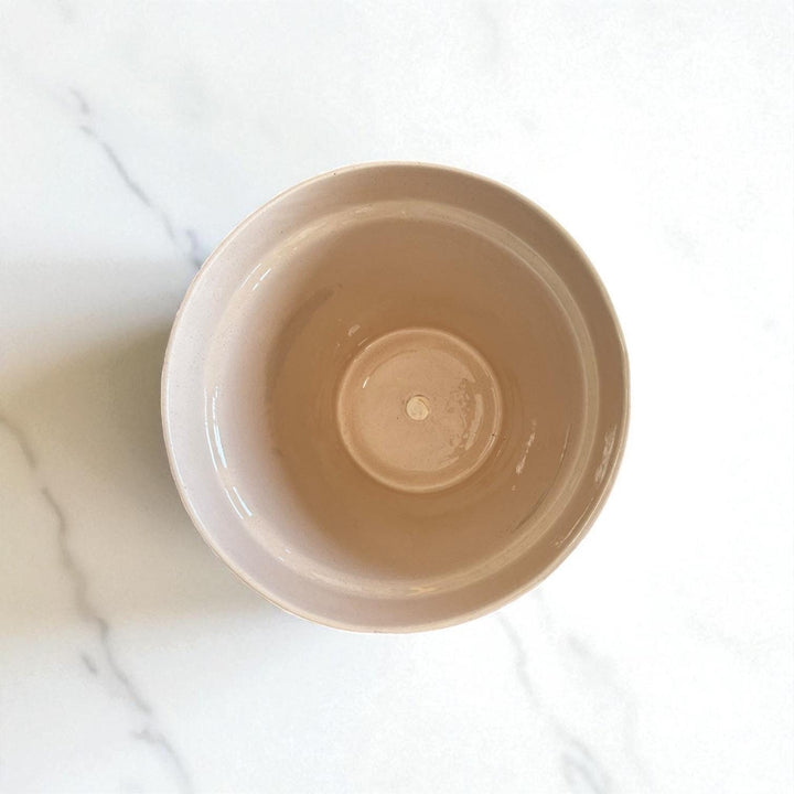 Hand Painted Mexican Talavera Planter Pot, Ivory White Mandela Design (Cielito Lindo Inspired) – Free Shipping (Contiguous U.S. Only)