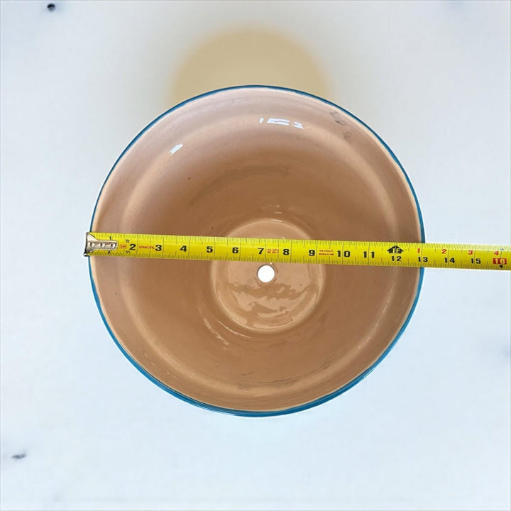 Hand Painted Mexican Talavera Planter Pot, Black Floral Virgin de Guadalupe – Free Shipping (Contiguous U.S. Only)