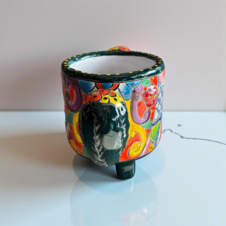 Cute Hand Painted Talavera Cactus Planter Pot – Assorted Colors