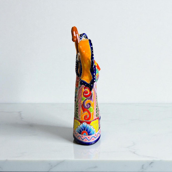 Hand Painted Mexican Talavera Mary Joseph Vibrant Christmas Figures