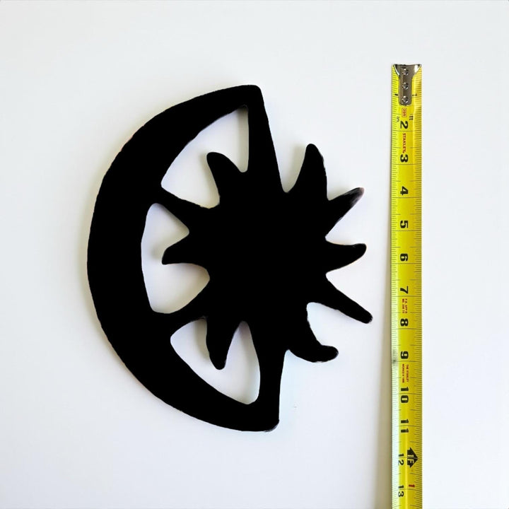 Beautiful Hand Painted Talavera Rustic Sleeping Sun & Crescent Moon Garden Wall Decor – Assorted Designs