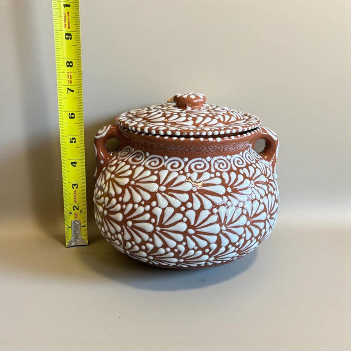 Hand Painted Rustic Talavera Tureen Frijolera-Style “Sopera” (Cielito Lindo Inspired)