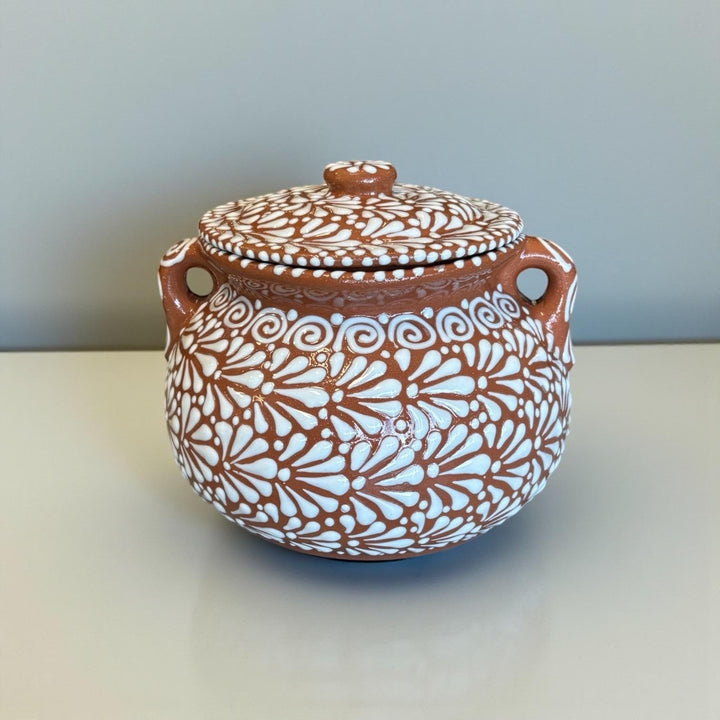 Hand Painted Rustic Talavera Tureen Frijolera-Style “Sopera” (Cielito Lindo Inspired)