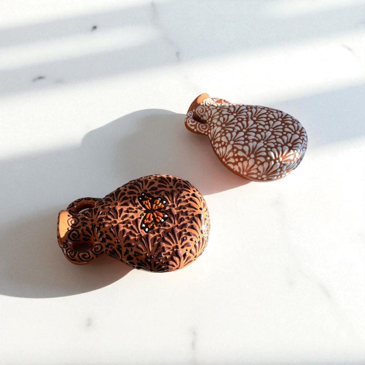 Hand Painted Mexican Talavera Greece-Inspired Wall Vase – Assorted Designs