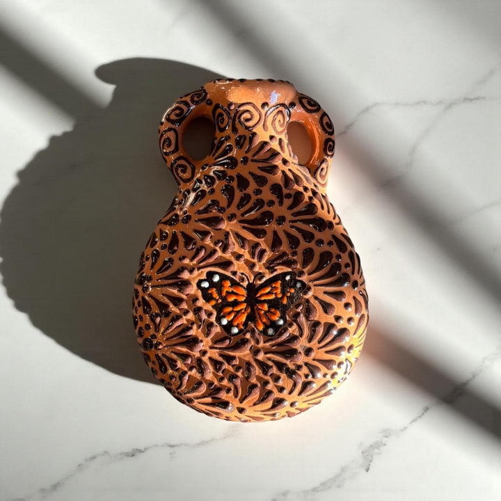 Hand Painted Mexican Talavera Greece-Inspired Wall Vase – Assorted Designs