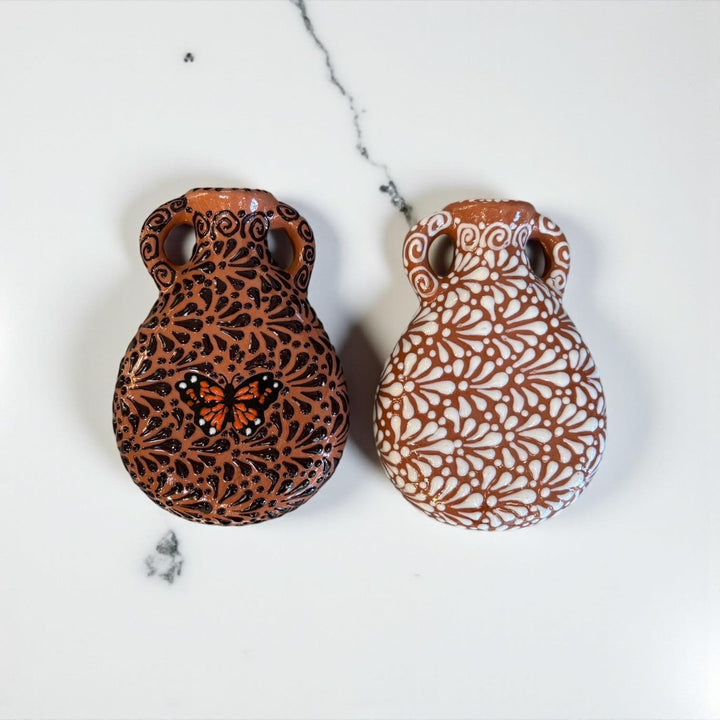 Hand Painted Mexican Talavera Greece-Inspired Wall Vase – Assorted Designs