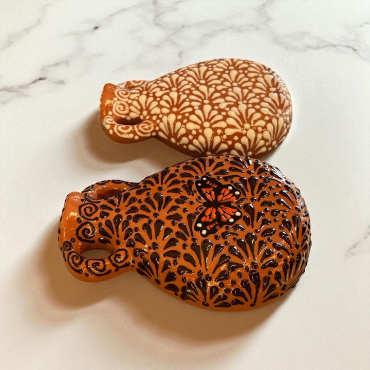 Hand Painted Mexican Talavera Greece-Inspired Wall Vase – Assorted Designs