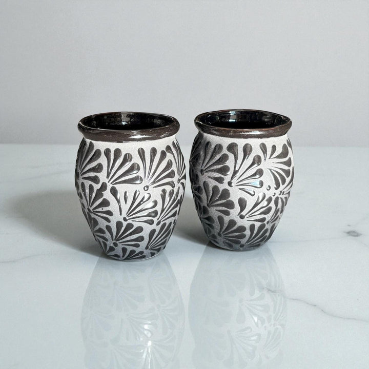 Hand Painted Large Charcoal and Black Rustic Clay Cantarito – Assorted Quantities