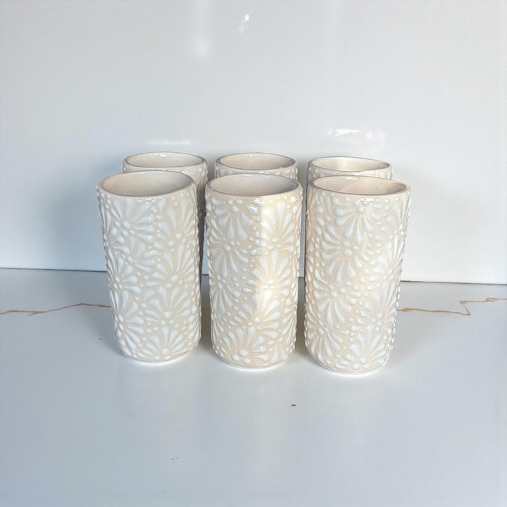 Beautiful Hand Painted Ivory & White Talavera (Cielito Lindo Inspired) – Assorted Quantities