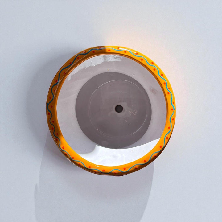 Handpainted Mexican Talavera Roses Black Planter Pot with Handles – Free Shipping (Contiguous U.S)