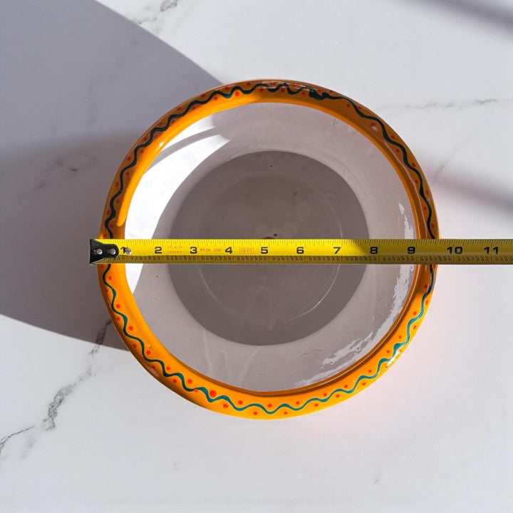 Handpainted Mexican Talavera Cactus Hummingbird Black Planter Pot with Handles – Free Shipping (Contiguous U.S)