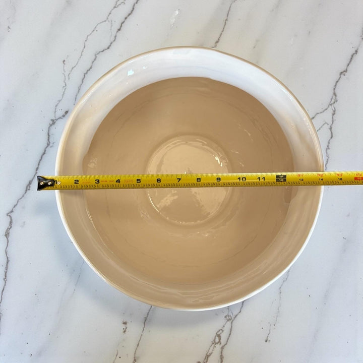 Hand Painted Talavera Monarch Butterfly Cauldron Handle Planter Pot, Ivory & White – Free Shipping (Contiguous U.S. Only)