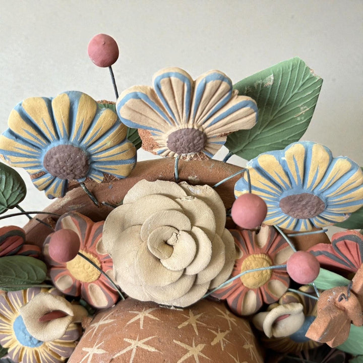 Large Handmade Mexican Natural Clay “Virgen de Guadalupe”, Rustic Multicolor – Free Shipping (Contiguous U.S. Only)