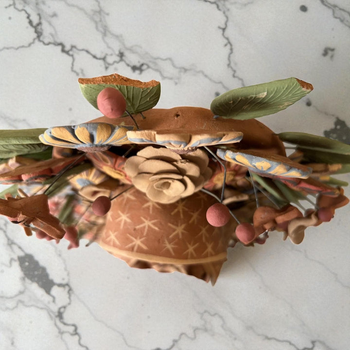 Large Handmade Mexican Natural Clay “Virgen de Guadalupe”, Rustic Multicolor – Free Shipping (Contiguous U.S. Only)